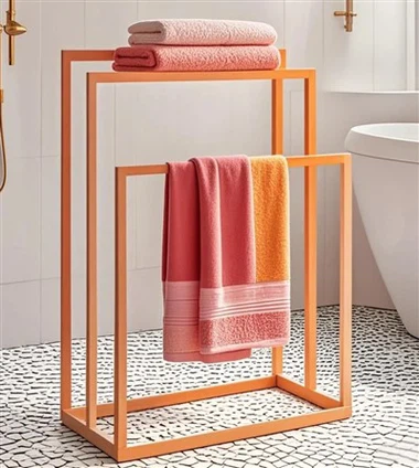3-степенна свободностояща метална поставка за кърпи